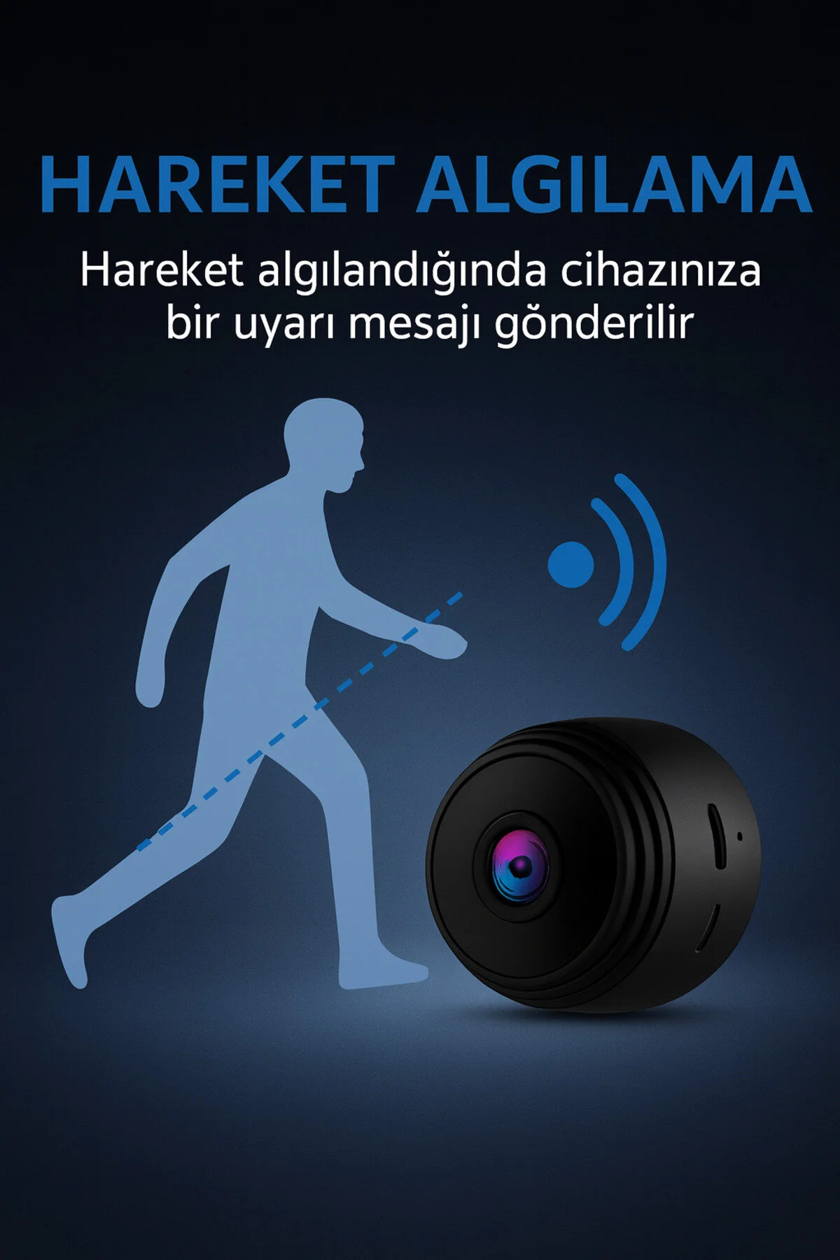 Mini Kablosuz Wi-fi Güvenlik Kamerası 1080p Hd Çözünürlük İç & Dış Mekan Kullanımına Uygun