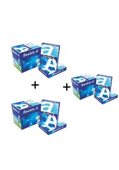 Double A - Toptan Satış A4 Fotokopi Kağıdı 80 G 3 Koli 15 Paket
