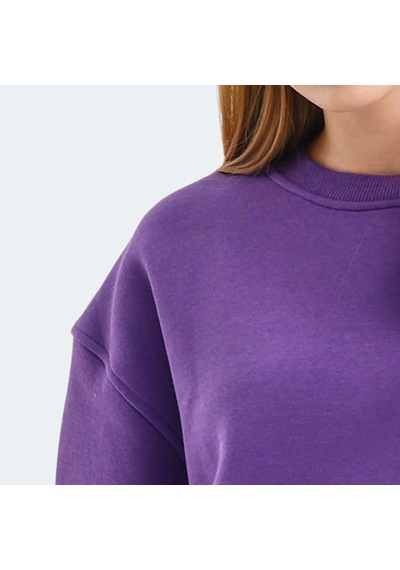 Slazenger VADIM Oversize Kadın Oversıze Mor Sweatshirt
