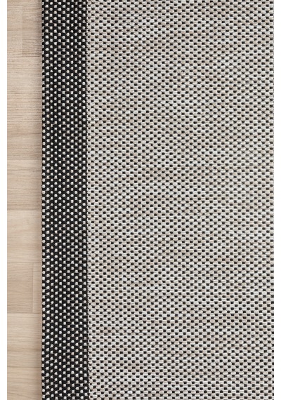 Sisal Prime Bej Siyah İskandinav Yıkanabilir Bordürlü Halı Kilim Balkon Teras Koridor Halısı 1148