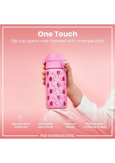 Ion8 - Paslanmaz Çelik Çocuk Suluk - Uğur Böceği- 400 Ml - Sızdırmaz Genel