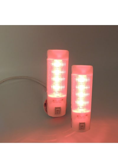 Uzun Led Gece Lambası 0,5W Tasarruflu Işıklı Fişli Düğmeli 2'Li Çok Renkli