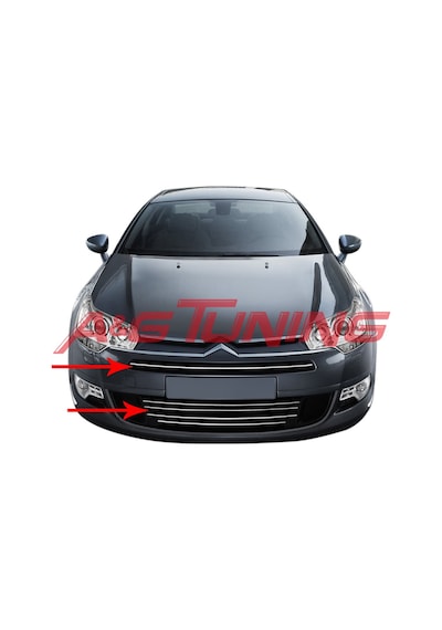 Citroen C5 Krom Ön Tampon Çıtası Tk 2008 Üzeri 5 Prç Paslanmaz Çe N11.342