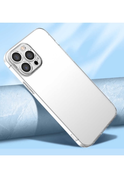 Goocamp Apple iPhone 13 Pro Max Uyumlu Kamera Korumalı Süper Silikon Kılıf-renksiz Renksiz
