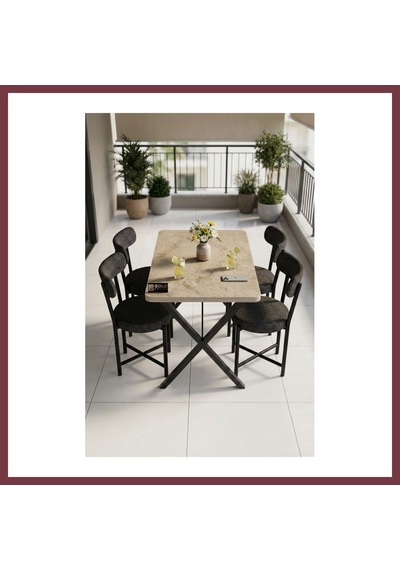 Storeşahin Mutfak Masası 4 Sandalyeli Set 110x70 Cm Modern Bahçe Cafe Masa Takımı 4 Kişilik Tedy 9883 Anstrasit Shn0720 Çok Renkli Storeşahin Mutfak Masası 4 Sandalyeli Set 110x70 Cm Modern Bahçe Cafe Masa Takımı 4 Kişilik Tedy 9883 Anstrasit Shn0720 Çok Renkli