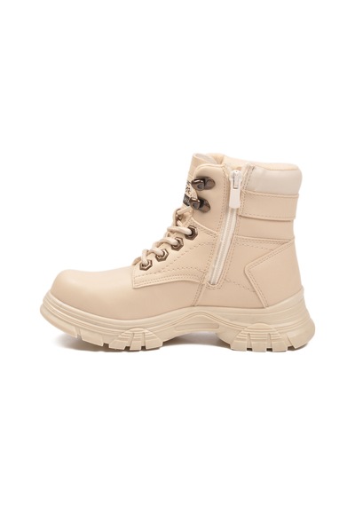 Bej İçi Polarlı Kaymaz Taban Unisex Çocuk Bot 24035 F Bej