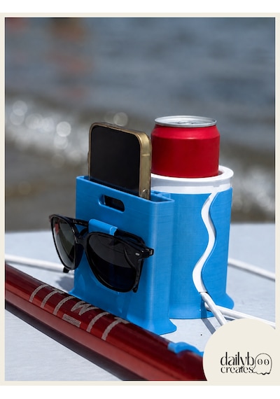 Paddle Board Sup Board Kano Termos Kutu İçecek Telefon Ve Gözlük Tutucu - Mavi