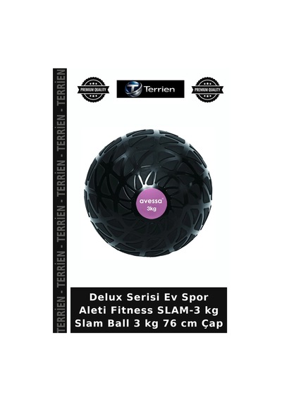 Delux Serisi Ev Spor Aleti Fitness Slam-3 Kg Slam Ball 3 Kg 76 Cm Çap