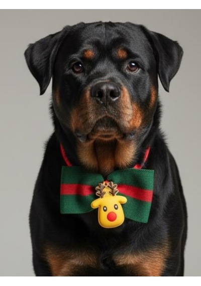 Royal Rudolph Premium Yılbaşı Köpek Papyonu Limited Edition Luxe Aksesuar Orta & Büyük Irklar İçin