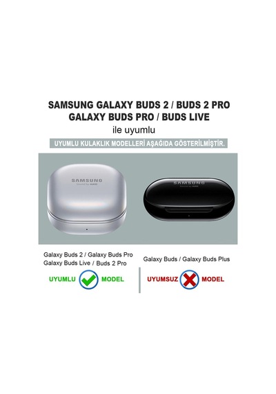 Samsung Galaxy Buds 2 - Buds Pro - Buds Live - Buds 2 Pro - Buds Fe Uyumlu Kılıf Süslü Kalp Desenli Kelebek