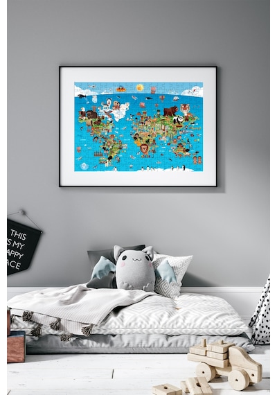 Anatolian 260 Parça xl Puzzle - Karikatür Dünya Haritası 3338