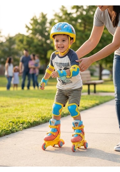 Paw Patrol 2'si 1 Arada Eğitici Paten Çift Fonksiyonlu Tekerlek Dengeli Başlangıç Seti
