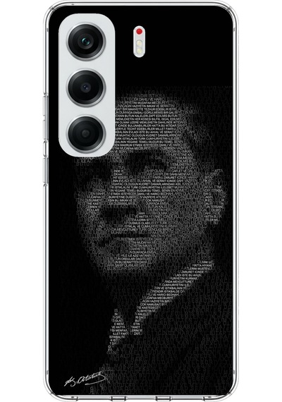 Tecno Camon 40 Pro Uyumlu Gençliğe Hitabe Yazılı Atatürk Silüeti Baskılı Silikon Kılıf Renkli