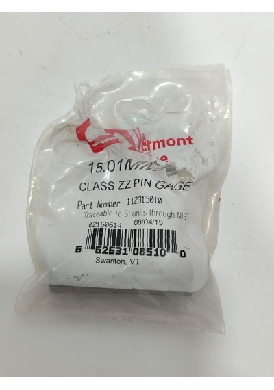 Vermont Gage Çelik Pin Kontrol Eşi 15,01mm