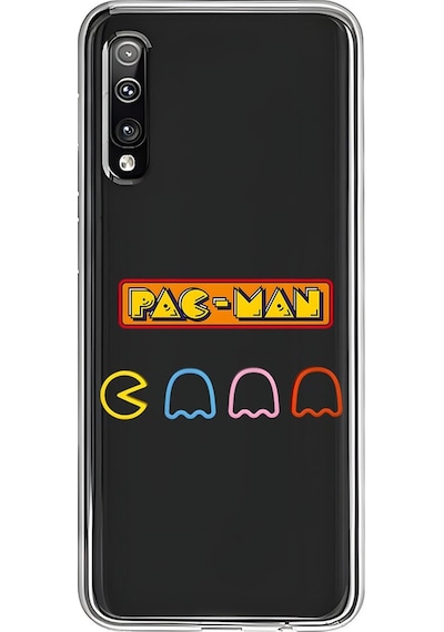 Samsung Galaxy A50 Uyumlu Şeffaf Kılıf 1 Pac-man Tasarımlı