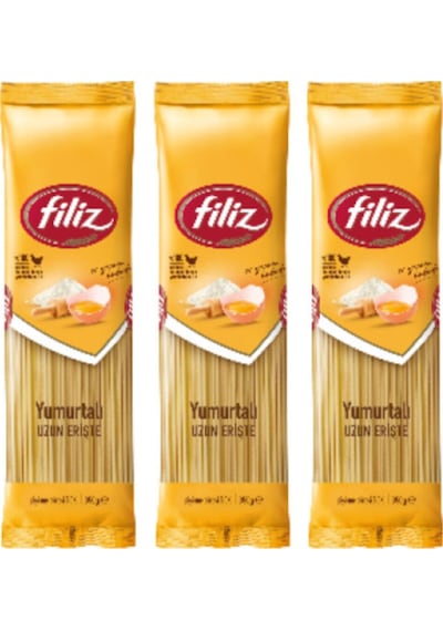 Yumurtalı Uzun Erişte Makarna 350 Gr. X 3 Adet
