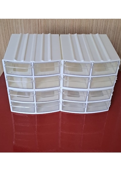 Çekmeceli organizer 4 kutu 16 böüm Dremel Gravür boncuk mücevher