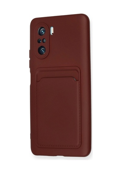Newface - 214 - Xiaomi Mi 11i Kılıf Kelvin Kartvizitli Silikon - Csmo-tex - - Bordo