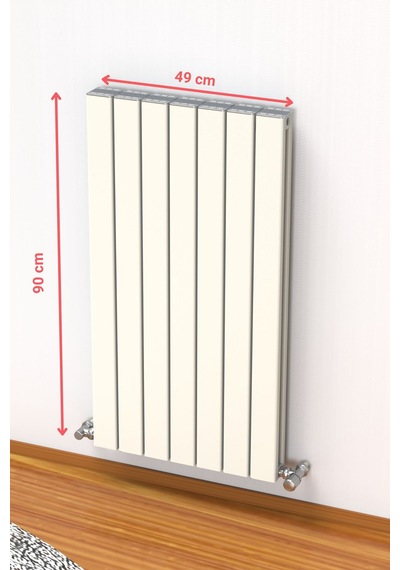 Alüminyum Radyatör 90x49 7 Dilim Kırık Beyaz Ral9010 Argus