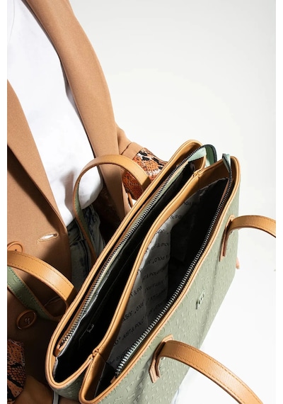 Just Polo Kadın Orijinal Büyük Boy 2 Bölmeli Şık El Çantası Large Tote Bag Yeşil