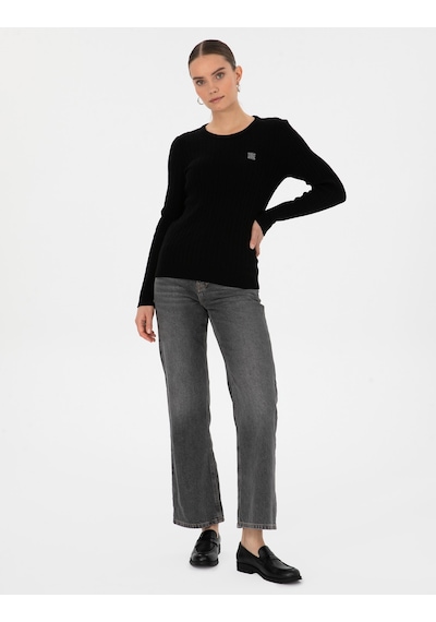 Pierre Cardin Kadın Siyah Kazak /triko 50317072-vr046 Siyah