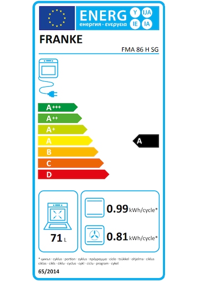 Franke FMA 86 H SG 71 L Ankastre Slate Fırın