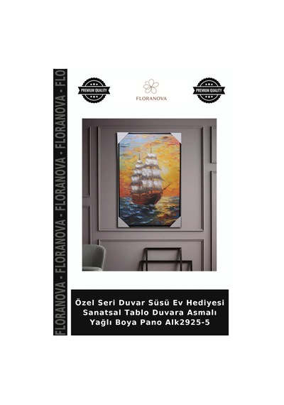 Özel Seri Duvar Süsü Ev Hediyesi Sanatsal Tablo Duvara Asmalı Yağlı Boya Pano Alk2925-5