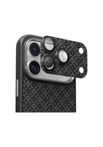 Apple Uyumlu   iPhone 17 Pro Benks Armorwarrior Armorgrid Serisi Kevlar Kamera Lens Koruyucu Siyah