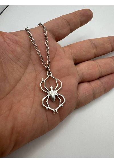 Minimal Örümcek Figürlü Unisex Kolye Güç, Denge Ve Zarif Tasarım Çok renkli