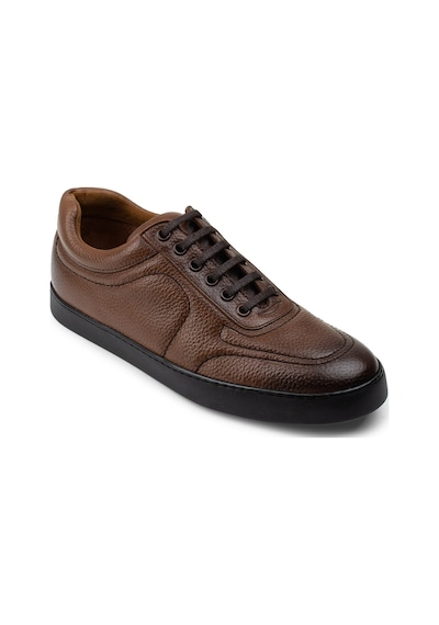 Deery Hakiki Deri Taba Rengi Sneaker Erkek Ayakkabı - 01876Mtbac01 Taba