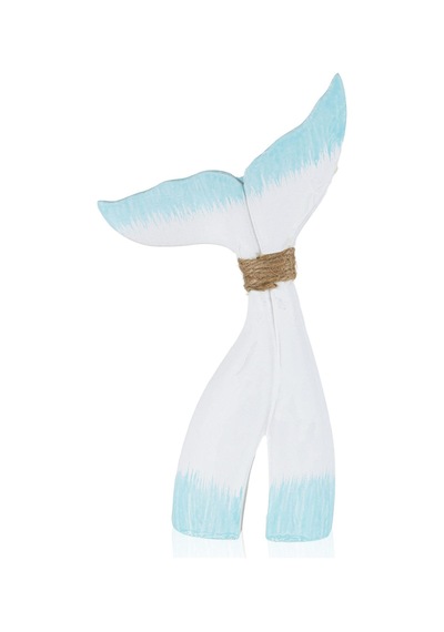 The Mia Marin Ahşap Balina Kuyruğu L Dekoratif Obje 24 Cm