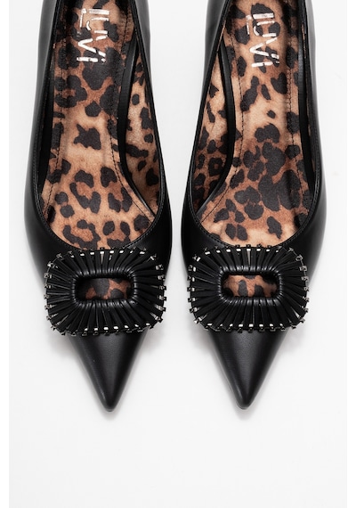 Luvishoes Luvi Shoes Great Siyah-siyah Desenli Tokalı Kadın Topuklu Ayakkabı Leopar - Siyah Luvishoes Luvi Shoes Great Siyah-siyah Desenli Tokalı Kadın Topuklu Ayakkabı Leopar - Siyah