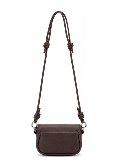 Nura Collection Kadın Mini Kapaklı Çapraz Çanta - Kahve Kahverengi - 925656893 Kahverengi