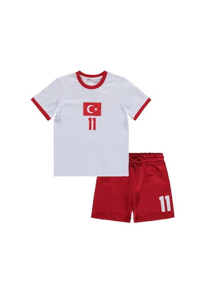 Civil Boys Türkiye Baskılı 2 Li 10-13 Yaş Takım - Pamuk Forma - Beyaz