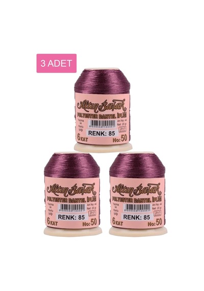 3 Adet Altınbaşak Oya Ve Dantel İpi 20 Gr - Royaleks - No: 085