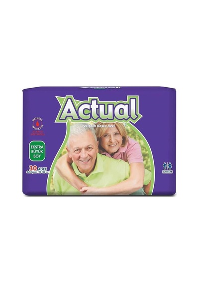 Actual 4'lü Xlarge Belbantlı Yetişkin Hasta Bezi 30x4 120 Adet XL