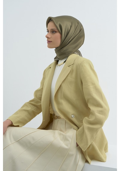Armine Saf İpek Sura Eşarp-2026 İlkbahar-yaz- 952800d Haki Yeşil
