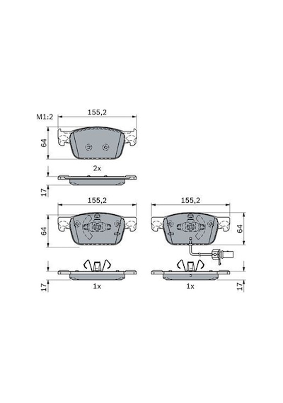 Audi A4 1.4Tfsi 2015-2019 Bosch Ön Balata N11.1277