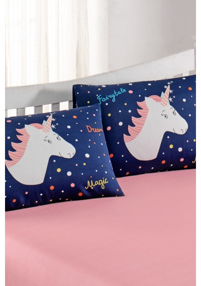 Pes Lastikli Çarşaf Seti Çift Kişilik Magicunicorn Laci Laci