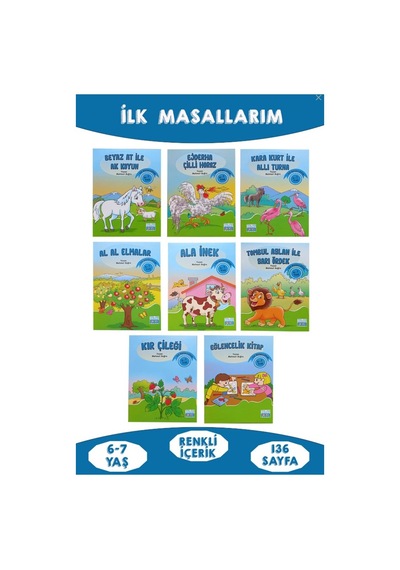 Talas Çocuk İlk Masallarım 8 Kitap Set 6-7 Yaş