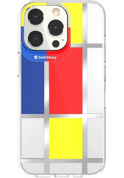 Apple Uyumlu iPhone 13 Pro Kılıf Çift Imd Baskılı Lisanslı Switcheasy Artist Mondrian Kapak