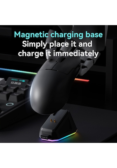 Aj159p Mc 3 Modlu 1000hz 12.000 Dpı Manyetik Şarj İstasyonlu Paw 3311 Optik Sensör Gaming Mouse Diğer