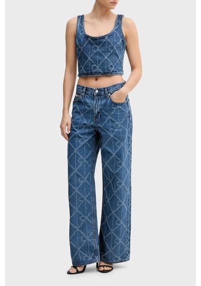 Calvin Klein Bayan Kot Pantolon Lv047d709g Yy2 Mavi Mavi