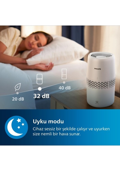 Philips Nemlendirici 2000 Serisi - Hijyenik Nemlendirme,%99,97 Daha Az Bakteri, 2l Su Haznesi, 190 Ml/saat, 31 M²'ye Ka