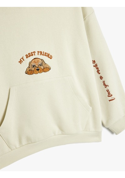 Koton Kapşonlu Sweatshirt Kanguru Cepli Uzun Kollu Köpek Baskılı Şardonlu Green 5wkg10519ak Yeşil Koton Kapşonlu Sweatshirt Kanguru Cepli Uzun Kollu Köpek Baskılı Şardonlu Green 5wkg10519ak Yeşil