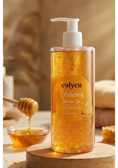Colyen Arındırıcı Peeling Etkili Duş Jeli Doğal Bal Özlü Pürüzsüzleştirici Vücut Şampuanı 385 Ml