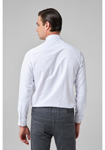 Twn Slim Fit Beyaz Armürlü Gömlek 3ef0221022939 Beyaz