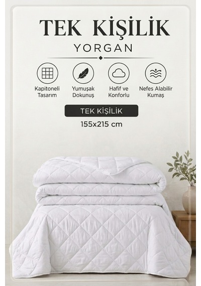 Softhome Primera Microfiber Yorgan Tek Kişilik Beyaz