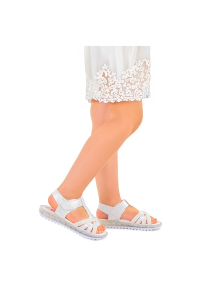 Kiko Kids Kız Çocuk Sandalet Arz 2350 Beyaz
