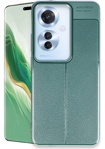 Oppo Reno 11f Kılıf Auto Focus Kapak Koyu Yeşil